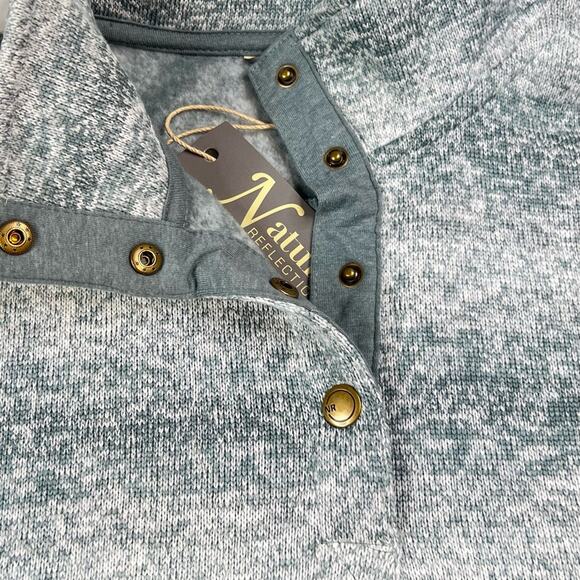 NWT Natural Reflections Bass Pro Cabelas Mens XL Ombré Snap Neck Gorpcore - Picture 5 of 9